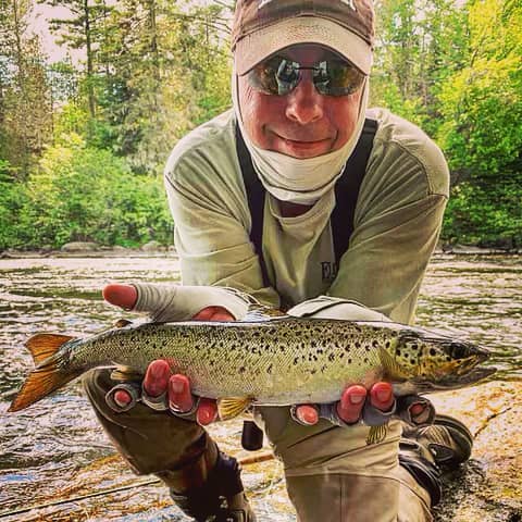Going airborne with Landlocked Salmon, West Branch Penobscot River with Aaron Broaddus
