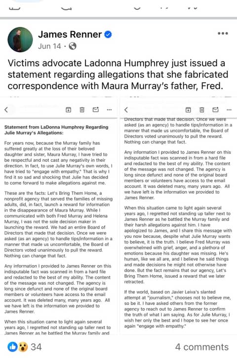 Ep.2 Post from James Renner from Let's Bring Them Home Board Members