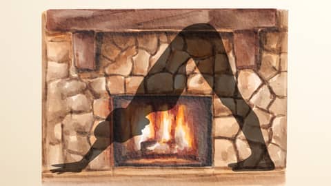 Yoga in the Firelight: A Cozy At-Home Evening Routine