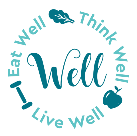 Eat Well, Think Well, Live Well Logo