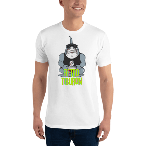 RetroTiburon White Tee