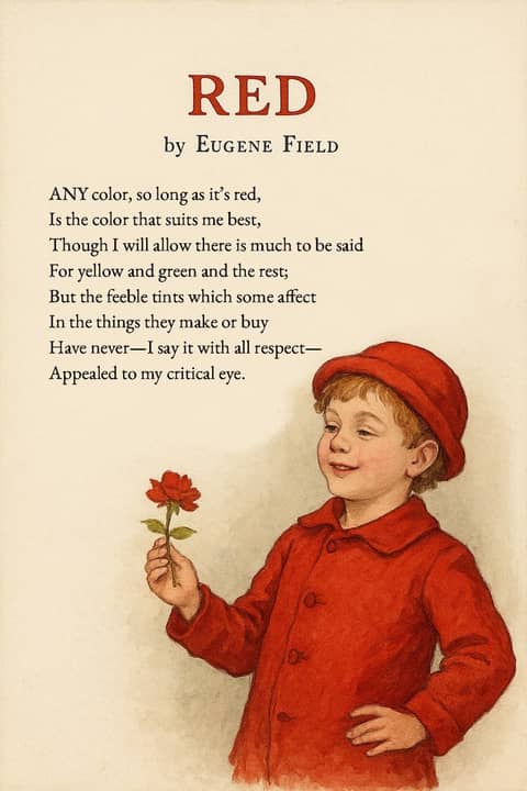 "Red" (Excerpt) by Eugene Field