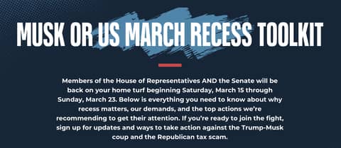 Indivisible.org's "Musk or Us" March Recess Toolkit