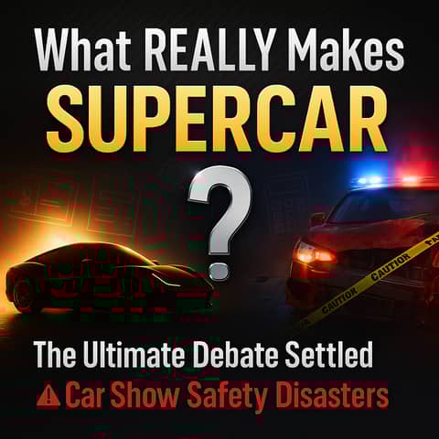 What Really Makes a Supercar? The Ultimate Debate Settled + Car Show Safety Disasters