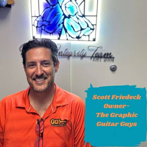 Ep.130 Rock and Roll Canvas (Scott Friedeck-Owner Graphic Guitar Guys)