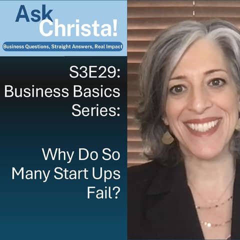 Ask Christa! Business Basics Series (4/6) - Why Do So Many Startups Fail? (S3E29)
