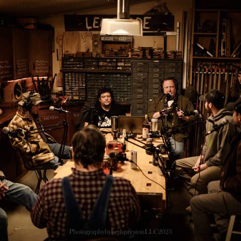 Woodshop Chronicles: Moonshine Christmas Special with Crawford & Power, Moonshiner Henry Law, Fiddler Billy Hurt, and Colby T. Helms