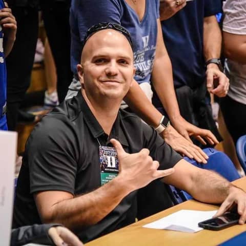 Cameron Crazies with Duke Basketball Reporter Freddie Hodges