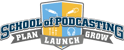 school of podcasting logo