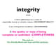 The Art of Integrity