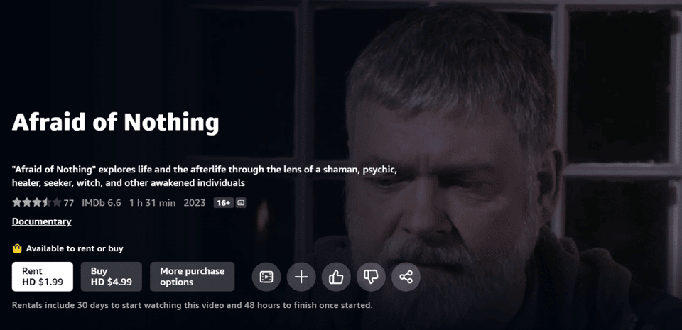 Afraid of Nothing Documentary on Prime