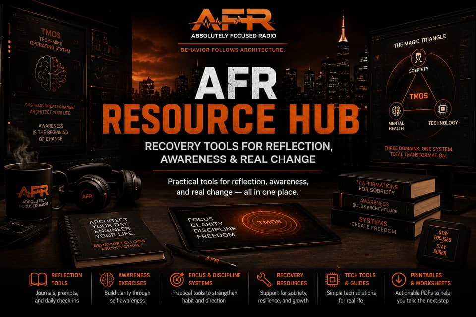 AFR Resource Hub - Recovery Tools for Reflection, Awareness & Real Change
